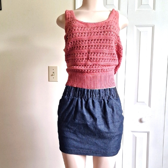 Refuge Cotton Mini Skirt Size S/M - Picture 2 of 10